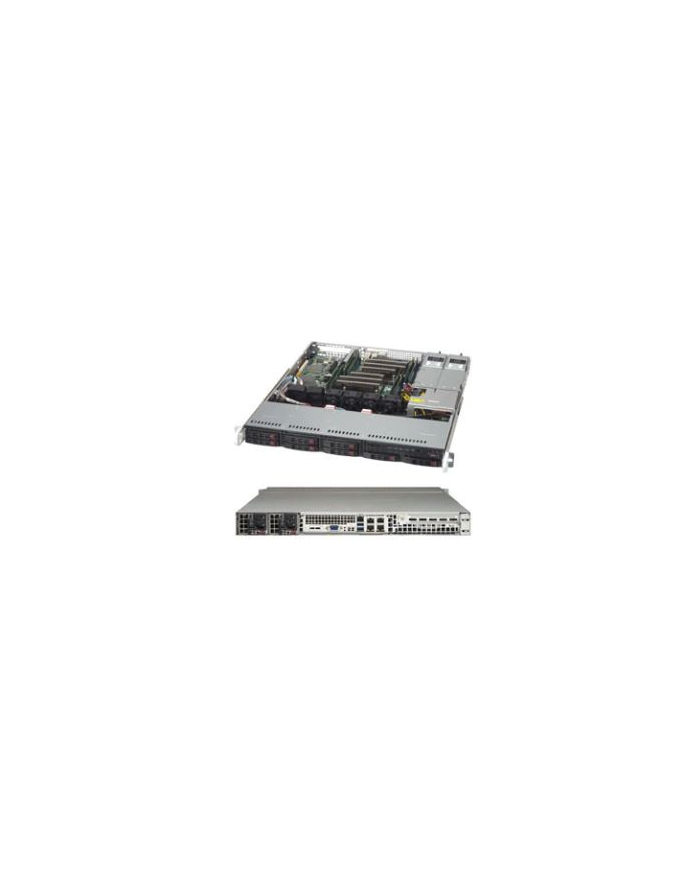 super micro computer SUPERMICRO Chassis Black 1U SC113MFAC2 chassis w/ Redundant PSU platinum 800W główny