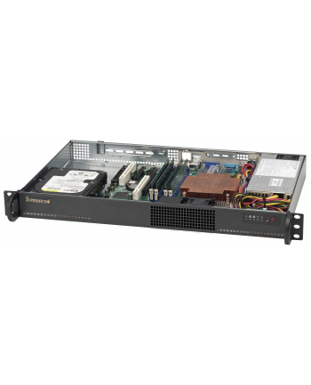 super micro computer SUPERMICRO Chassis Black 1U SC510 chassis w/ PSU 200W
