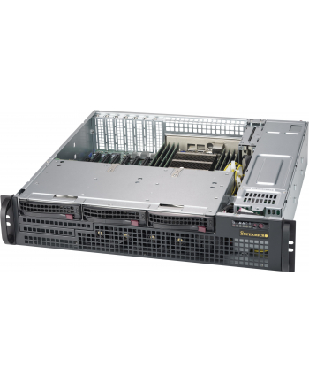 super micro computer SUPERMICRO Chassis Black 2U SC825MB COMPACT SAS3 LP CSE w/ Redundant PSU 800W