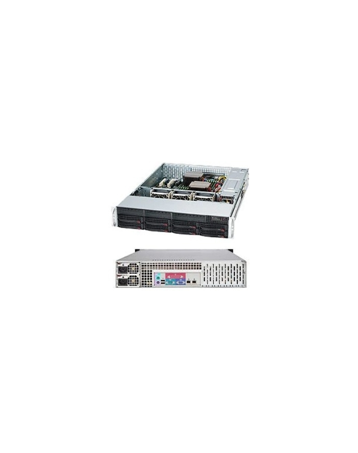 super micro computer SUPERMICRO Chassis Black 2U SC825TQC SAS3 LP w/ Redundant PSU 800W PWS główny