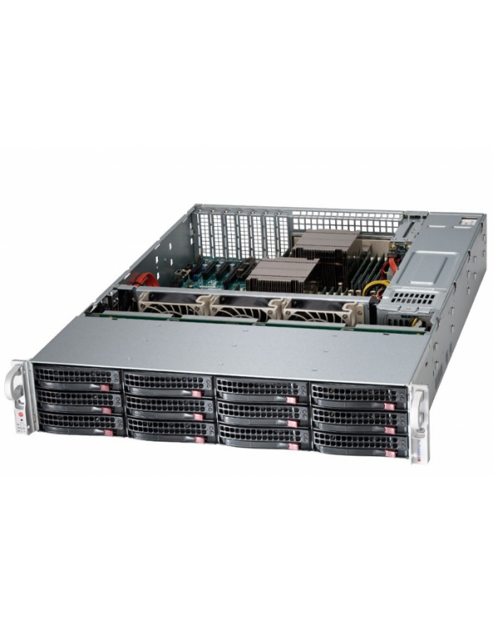 super micro computer SUPERMICRO Chassis Black 2U SC826B LP w/ 1 SAS3 w/ Redundant PSU 1200W PWS główny