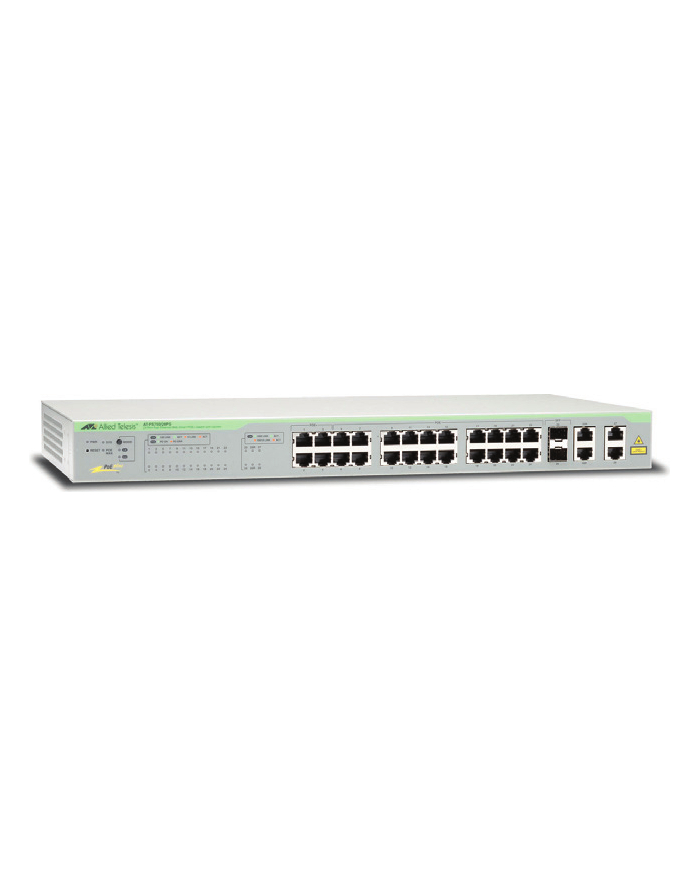 allied telesis ALLIED 24x Port Fast Ethernet PoE WebSmart Switch with 4 uplink ports 2x 10/100/1000T and 2x SFP-10/100/1000T Combo ports główny