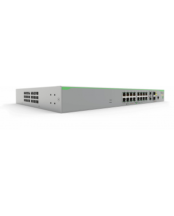 allied telesis ALLIED 16x 10/100T POE+ ports and 2x combo ports 100/1000X SFP or 10/100/1000T Copper Fixed AC power supply EU Power Cord