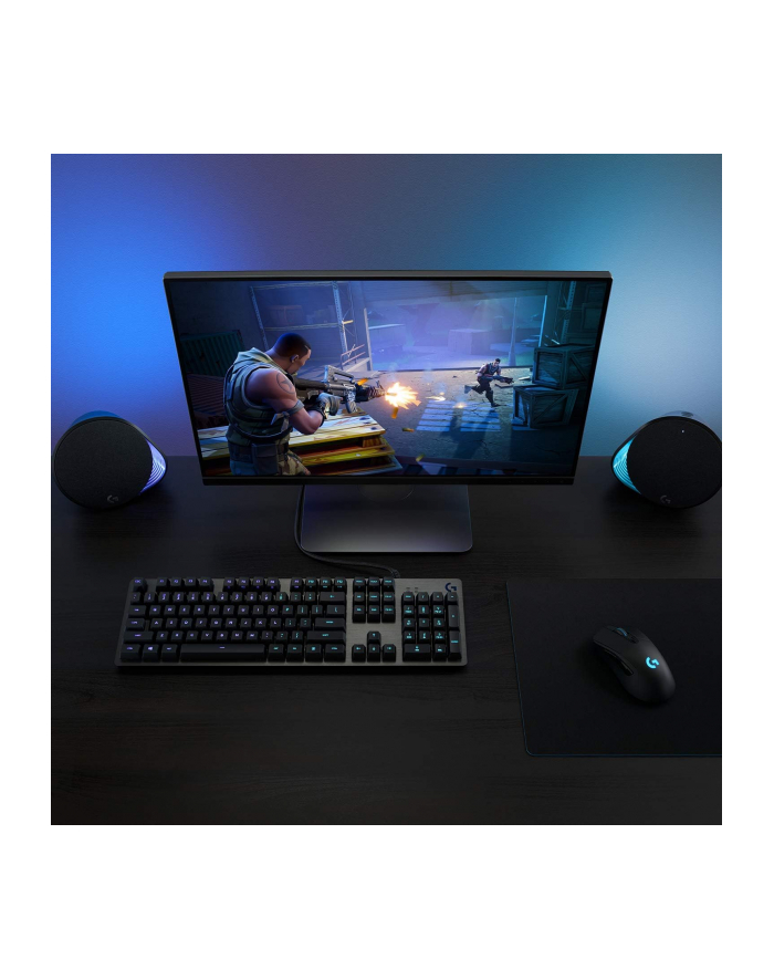 LOGITECH G512 Carbon RGB Mechanical Gaming Keyboard - GX Blue Clicky - CARBON - US INTL (US) główny