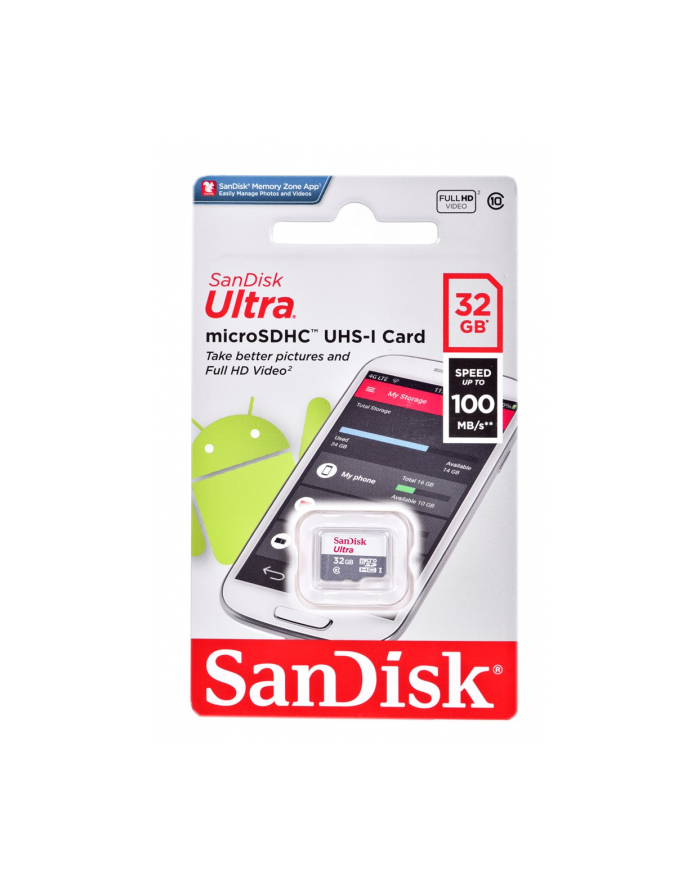 SANDISK Ultra 32GB microSDHC 100MB/s Class 10 UHS-I główny