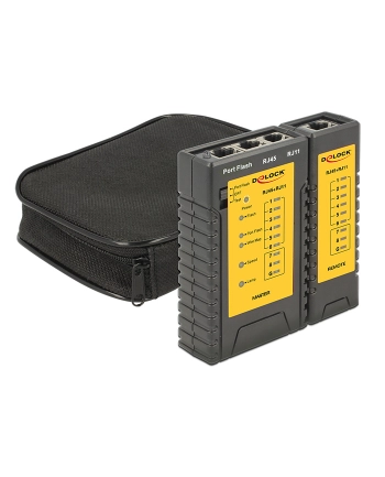 DeLOCK cable tester RJ45 / RJ12 + port finder (black)