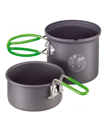 Optimus Terra Solo cook set 0.6 L, pot set (grey / green, 2-part)