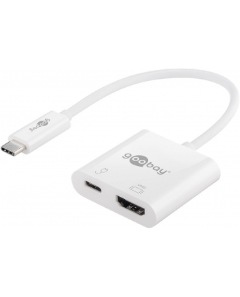 goobay USB-C adapter HDMI 4k60Hz + PD (white)