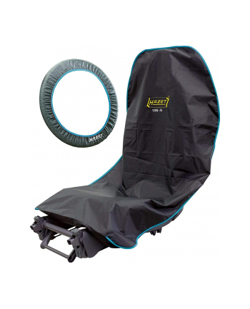 Hazet seat-steering wheel seat cover set 196-6 / 2, protective cover (black, waterproof, oil and grease repellent)