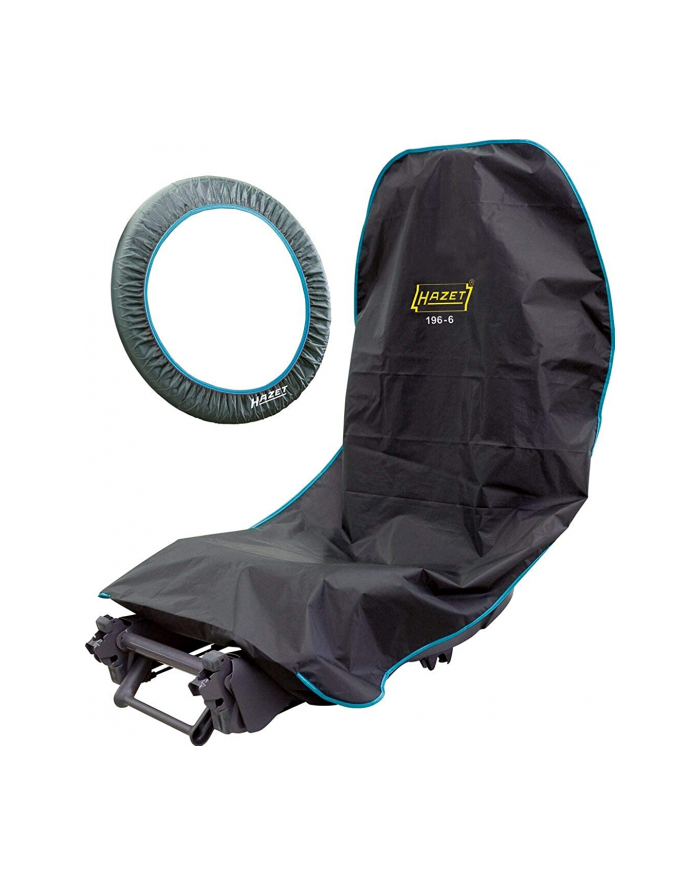 Hazet seat-steering wheel seat cover set 196-6 / 2, protective cover (black, waterproof, oil and grease repellent) główny