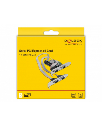 DeLOCK PCI Express card to 4 x serial RS-232, interface card
