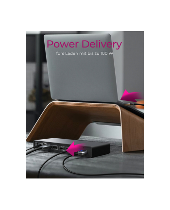 ICY BOX IB-DK2245AC, docking station (gray, USB-C, HDMI, DisplayPort)