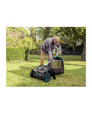 GARDENA Leaf and Lawn Collector, Collection Bag (black / turquoise, without bending over)