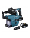 Makita cordless combi hammer DHR243RTJW, 18Volt, rotary hammer (blue / black, MAKPAC size 4, 2x Li-Ion batteries 5.0 Ah, dust extraction DX07) - nr 1