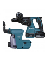 Makita cordless combi hammer DHR243RTJW, 18Volt, rotary hammer (blue / black, MAKPAC size 4, 2x Li-Ion batteries 5.0 Ah, dust extraction DX07) - nr 2