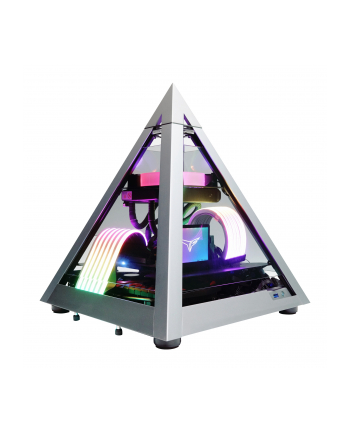 AZZA Pyramid Mini 806, bench / show case (aluminum / black, tempered glass)
