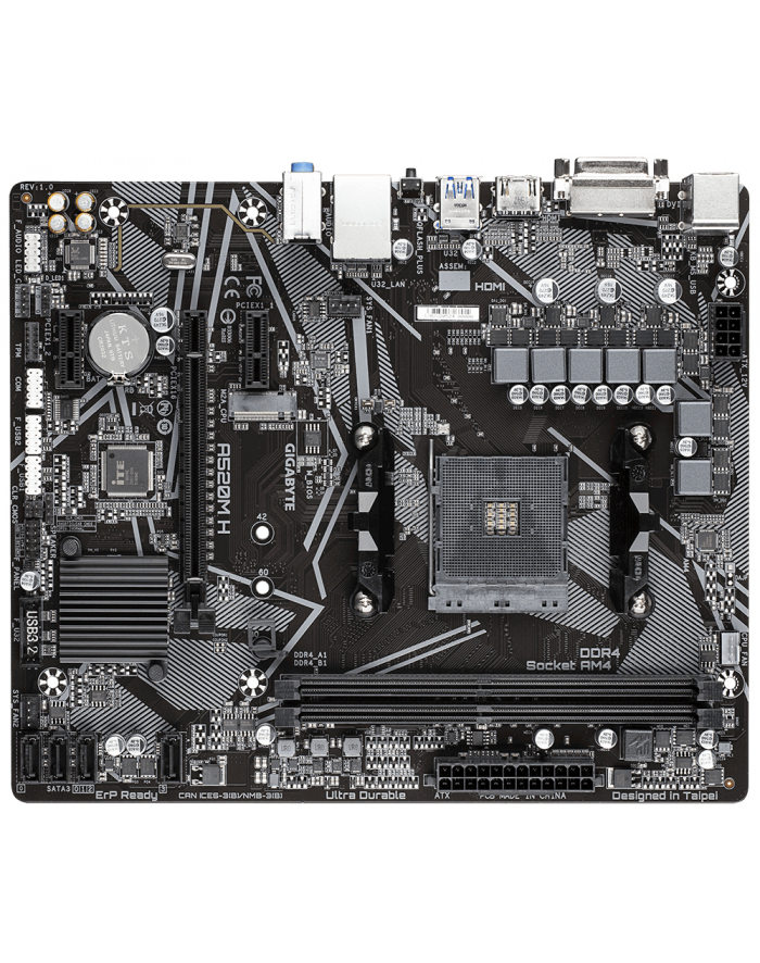 GigaByte A520M H - Socket AM4 - motherboard główny