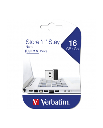 VERBATIM PENDRIVE 16GB NANO STORE USB 2.0 97464