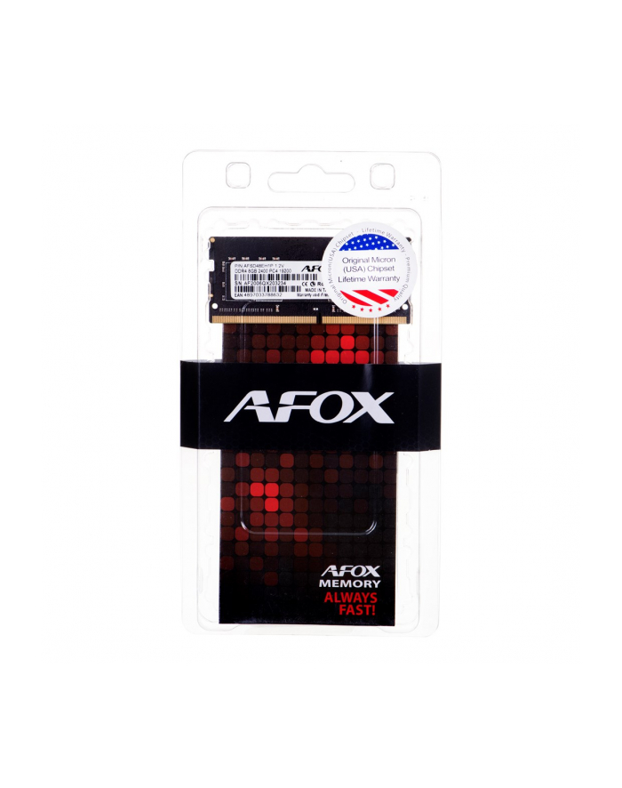 AFOX SO-DIMM DDR4 8G 2400MHZ MICRON CHIP AFSD48EH1P główny