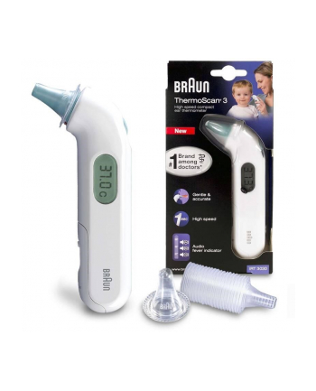 Braun ear thermometer IRT 3030 ThermoScan 3, clinical thermometer (white)