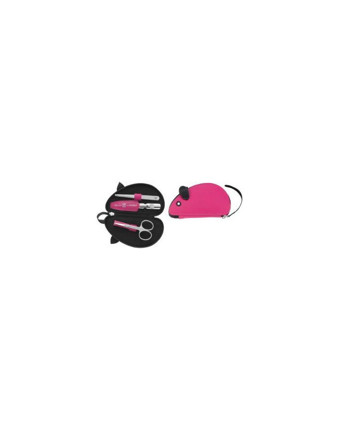 Zestaw podróżny o manicure ZWILLING 97481-002-0 Twin Kids – etui w kształcie myszki  3 elementy różowy główny