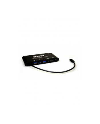 Stacja dokująca PORT DESIGNS Travel Type-C 1x4K++ (USB-C; Video 4K; Gigabit Ethernet; USB 30; USB charge; SD card; audio)