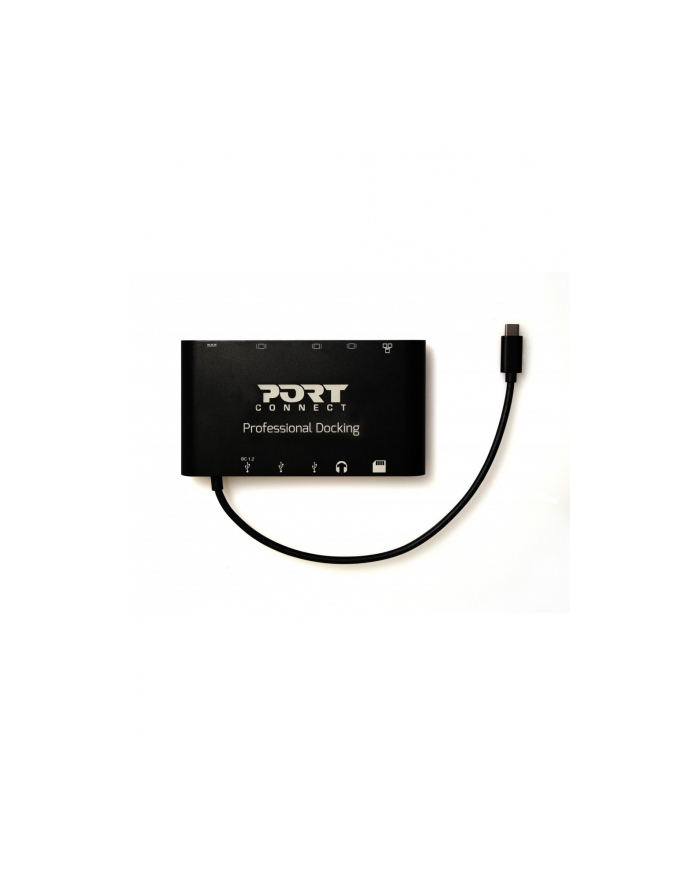 Stacja dokująca PORT DESIGNS Travel Type-C 1x4K++ (USB-C; Video 4K; Gigabit Ethernet; USB 30; USB charge; SD card; audio) główny