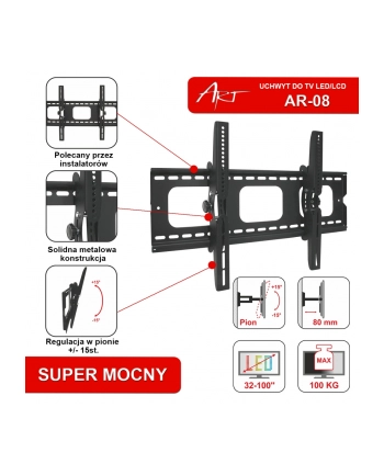 UCHWYT DO TV LCD/LED 32-100 100KG AR-08 ART