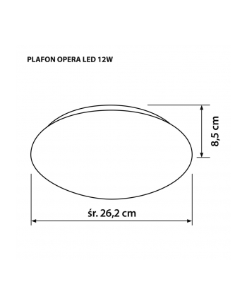 Plafon LED Activejet AJE-OPERA 12W