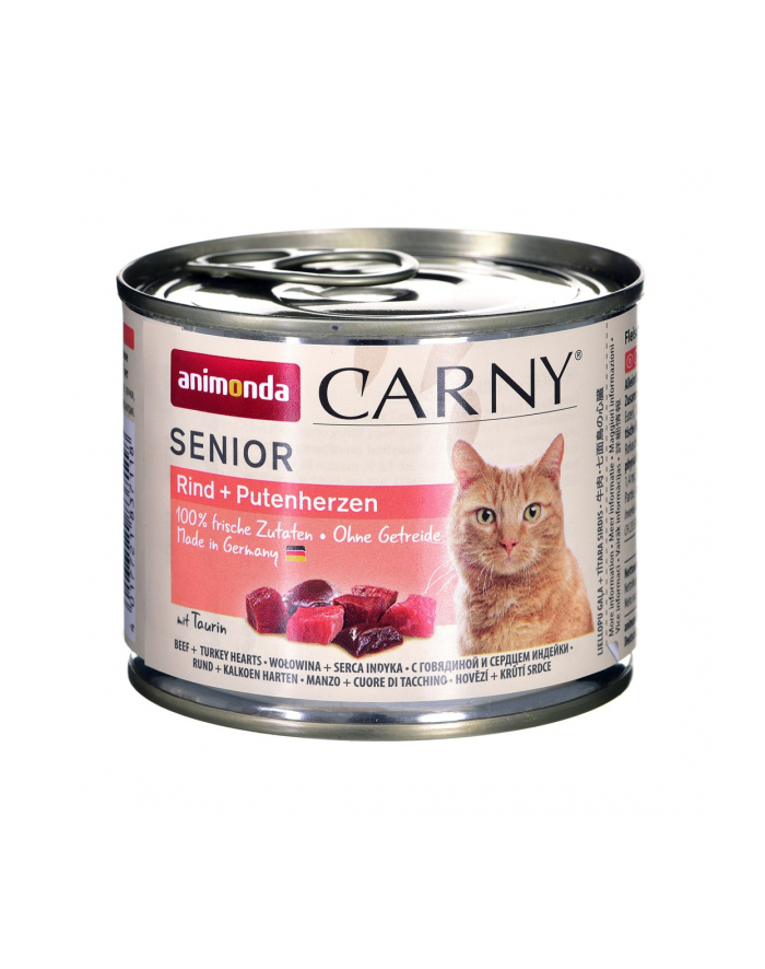 ANIMONDA Carny Senior smak: wołowina i serca indyka 200g główny