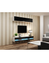 cama meble Szafka RTV VIGO NEW '140' 30/140/40 biały/czarpoł - nr 14