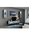 cama meble Szafka RTV VIGO NEW '140' 30/140/40 czarny/biały pł - nr 12