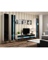 cama meble Szafka RTV VIGO NEW '180' 30/180/40 biały/czarny pł - nr 5