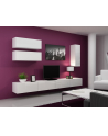 cama meble Szafka RTV VIGO '140' 30/140/40 biały/biały połysk - nr 17