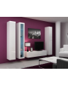 cama meble Szafka RTV VIGO '140' 30/140/40 biały/biały połysk - nr 2