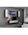 cama meble Szafka RTV VIGO '140' 30/140/40 czarny/biały połysk - nr 17