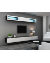 cama meble Szafka RTV VIGO '140' 30/140/40 czarny/biały połysk - nr 25