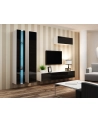 cama meble Regał VIGO NEW 180/40/30 biały/czarny połysk - nr 1