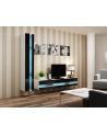 cama meble Regał VIGO NEW 180/40/30 biały/czarny połysk - nr 3