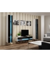 cama meble Regał VIGO NEW 180/40/30 biały/czarny połysk - nr 4
