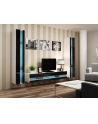 cama meble Regał VIGO NEW 180/40/30 biały/czarny połysk - nr 5