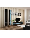 cama meble Regał VIGO NEW 180/40/30 biały/czarny połysk - nr 6