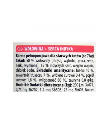 ANIMONDA Carny Senior smak: wołowina i serca indyka 400g