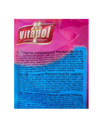 VITAPOL Premium pokarm pełnowartościowy dla nimfy 1kg