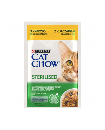 purina nestle CAT CHOW STERILISED GiG Kurczak Bakłażan w sosie 85g