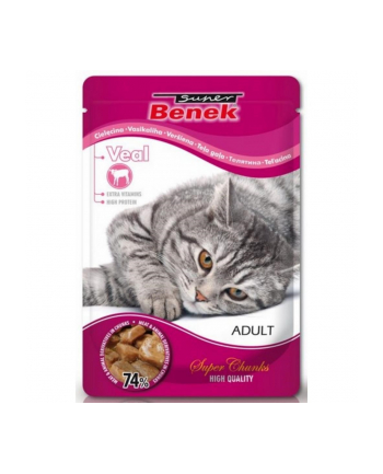 CERTECH Super Benek saszetka dla kota z kawałkami cielęciny w sosie 100g