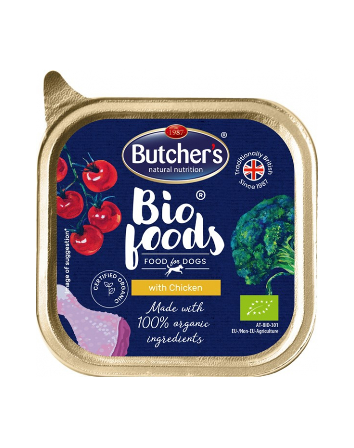 Butcher's BIO Foods - Karma dla psa z kurczakiem - tacka 150g główny