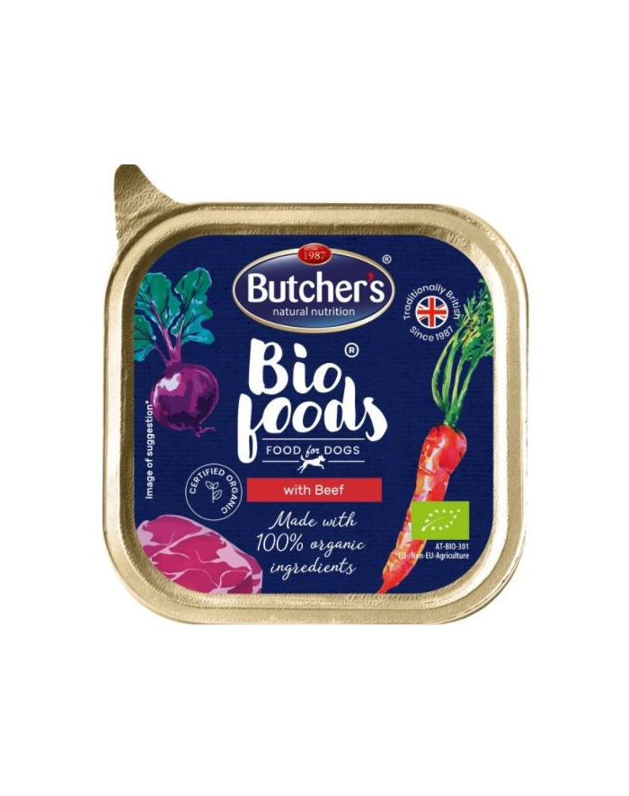 Butcher's BIO Foods - Karma dla psa z wołowiną - tacka 150g główny