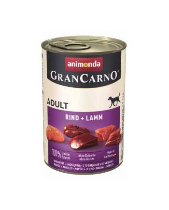 ANIMONDA Grancarno Adult smak: wołowina i jagnięcina 400g - mokra karma dla psa