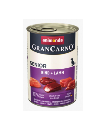 ANIMONDA Grancarno Senior smak: wołowina i jagnięcina - puszka 400g